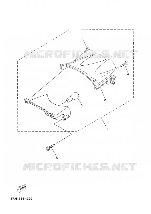 FEU ARRIERE Yamaha SCOOTER 50 2002 YN  YN50