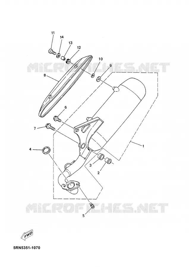 ECHAPPEMENT Yamaha SCOOTER 50 2002 YN  YN50