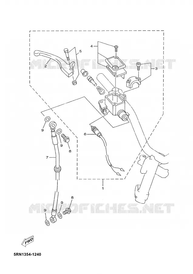 MAITRE CYLINDRE AVANT Yamaha SCOOTER 50 2004 NEO'S  YN50