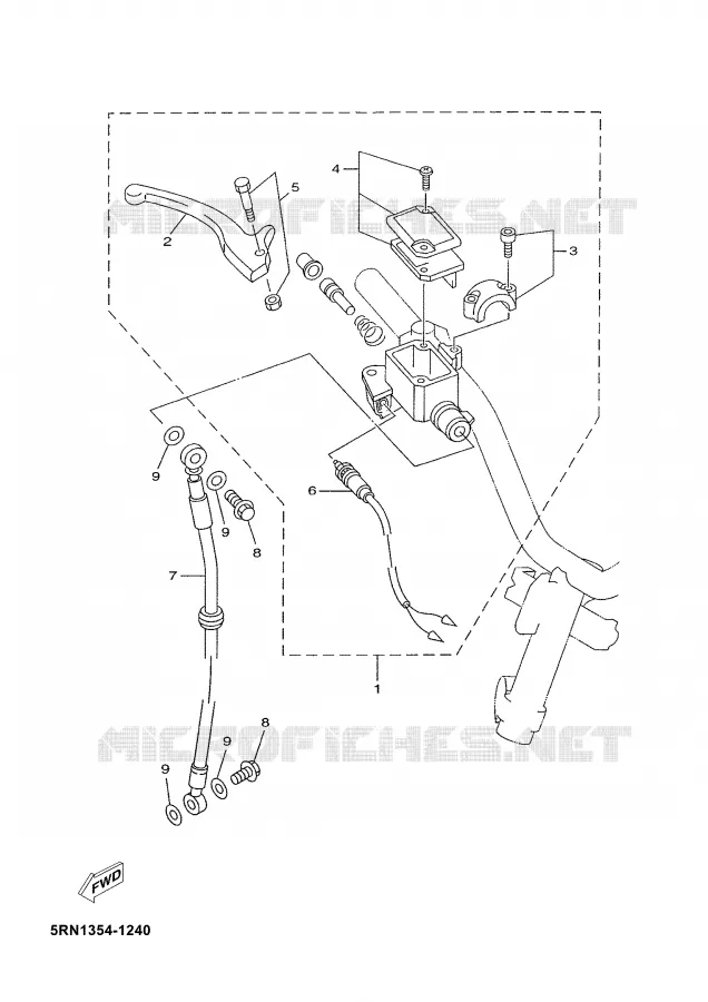 MAITRE CYLINDRE AVANT Yamaha SCOOTER 50 2005 NEO'S  YN50