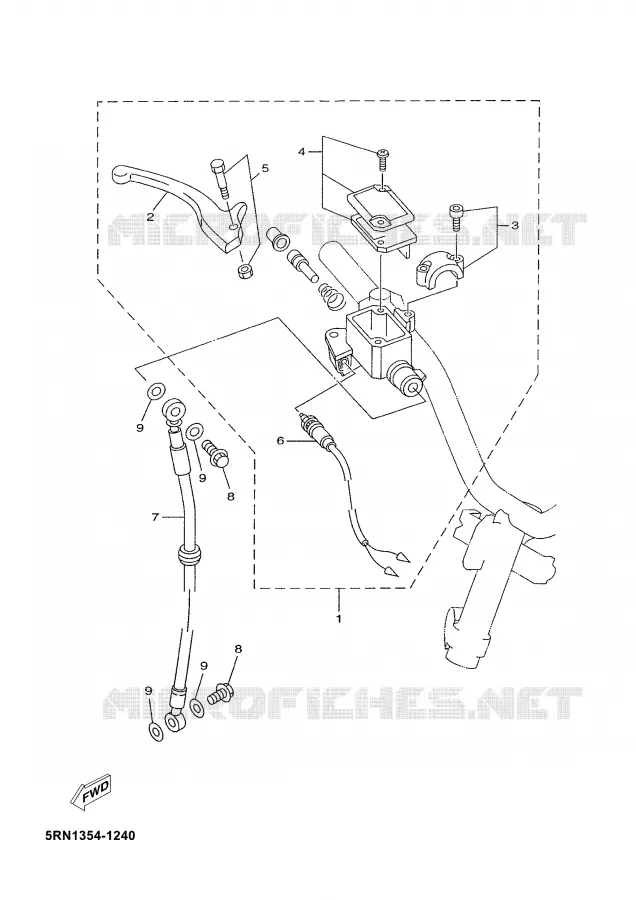 MAITRE CYLINDRE AVANT Yamaha SCOOTER 50 2002 YN  YN50ALPINESTARS