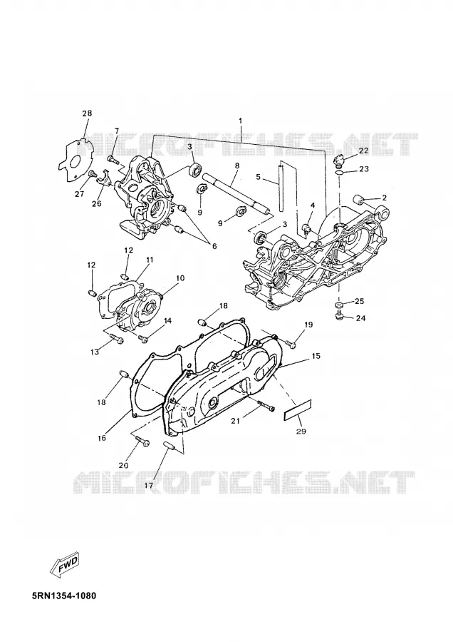 CARTER MOTEUR Yamaha SCOOTER 50 2006 NEO'S  YN50M