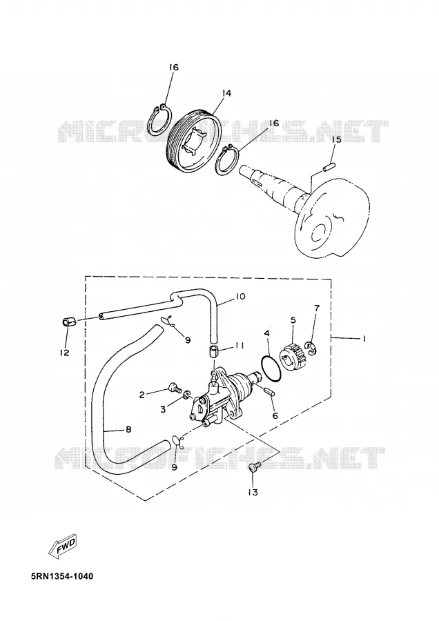 POMPE A HUILE Yamaha SCOOTER 50 2006 NEO'S  YN50M