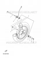 ROUE AVANT pour Yamaha NEO'S MOFA de 2008