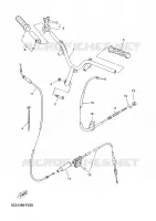 GUIDON ET CABLES pour Yamaha NEO'S MOFA de 2008