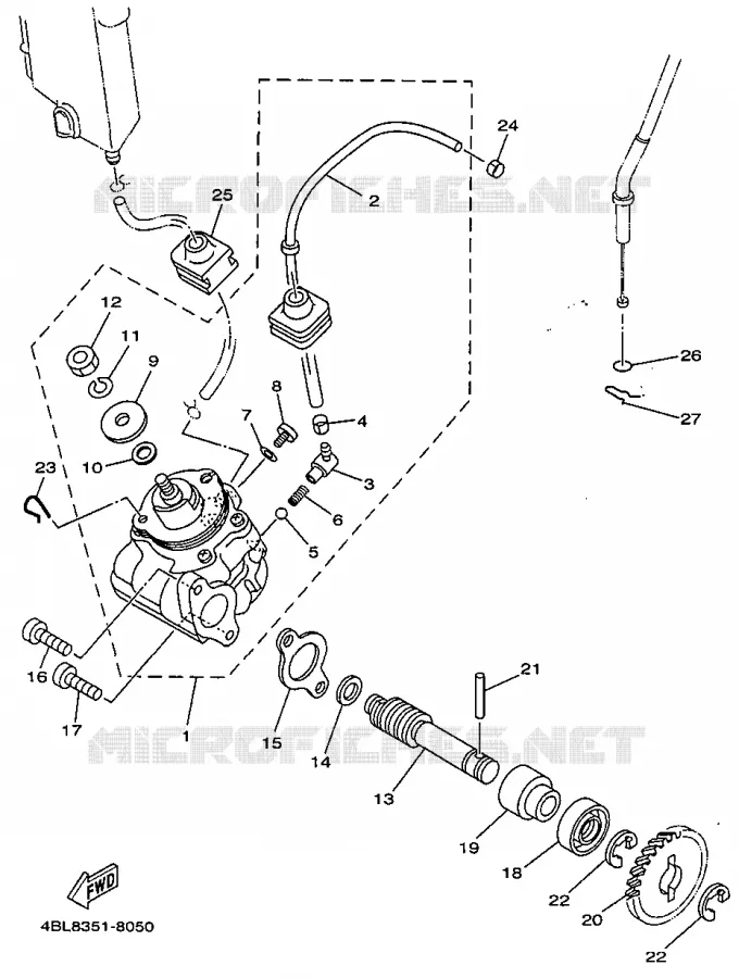 POMPE A HUILE Yamaha MOTO 125 1998 DTR  DT125R