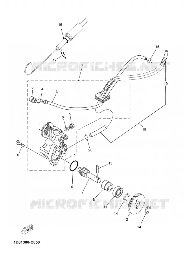 POMPE A HUILE Yamaha MOTO 125 2004 DTR  DT125R