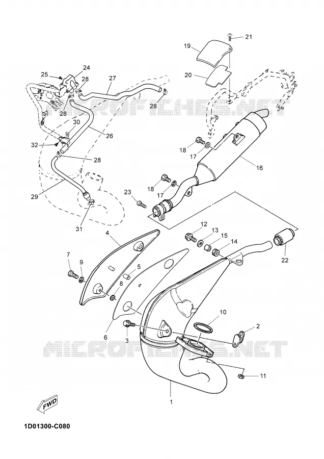ECHAPPEMENT Yamaha MOTO 125 2004 DTR  DT125R