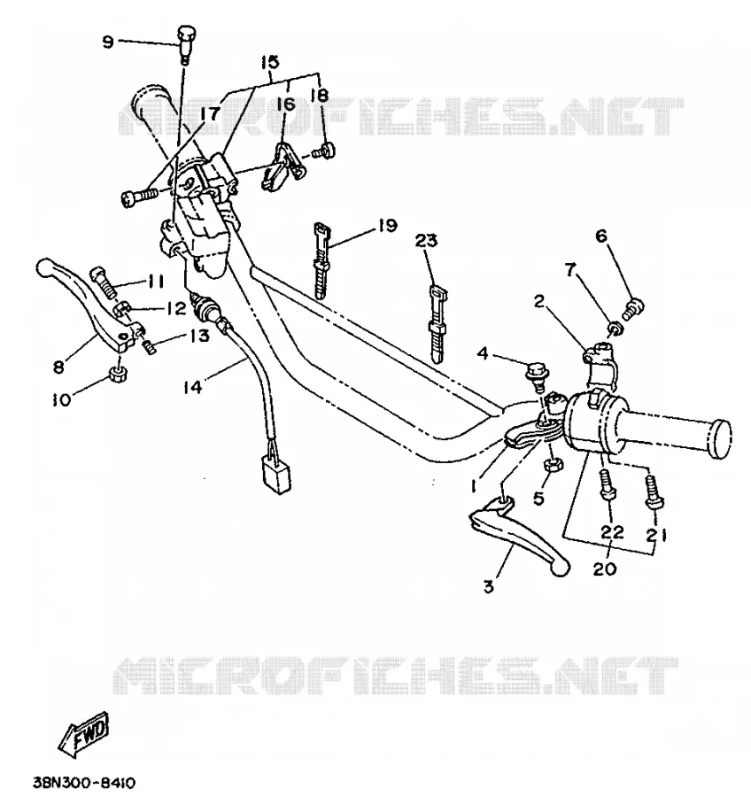 COMMODO / LEVIER Yamaha MOTO 125 1988 DTR  DT125R (21.4PS)