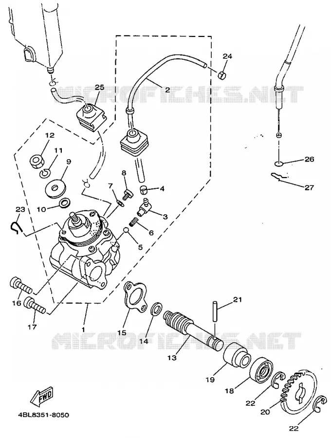 POMPE A HUILE Yamaha MOTO 125 1998 DTRE  DT125RE