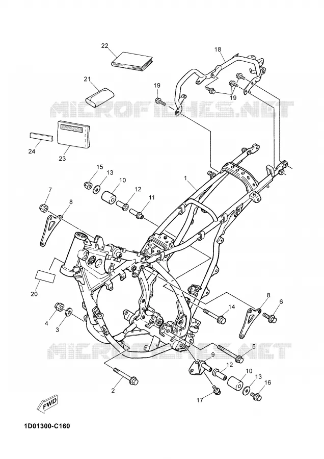 CADRE Yamaha MOTO 125 2006 DTRE  DT125RE