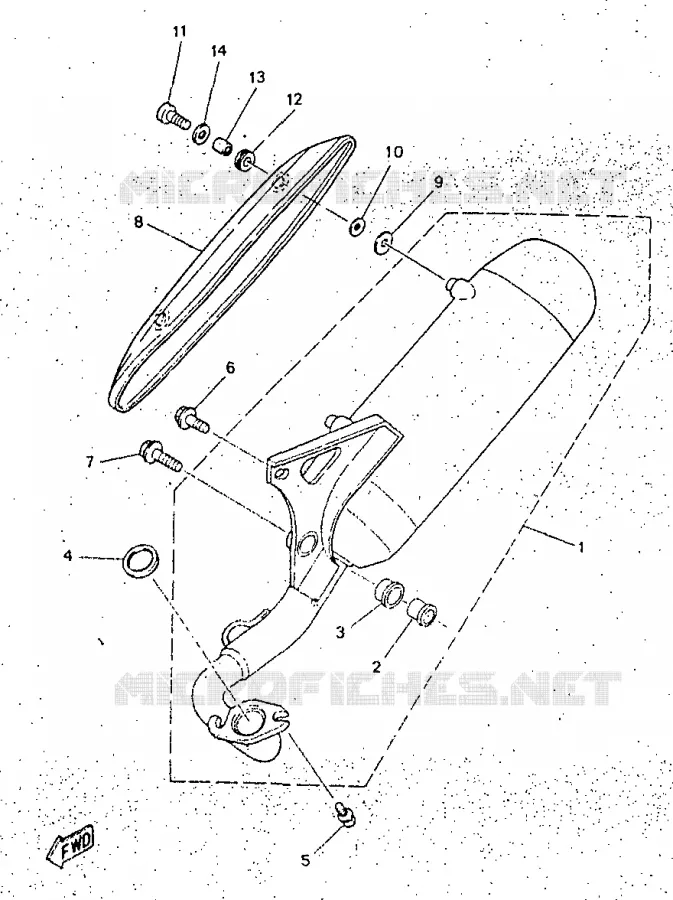 ECHAPPEMENT Yamaha SCOOTER 50 1998 NEOS  YN50R