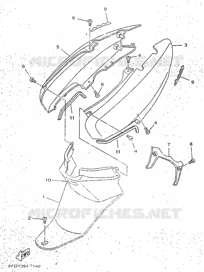 COUVERCLE LATERAL Yamaha SCOOTER 50 1998 NEOS  YN50R