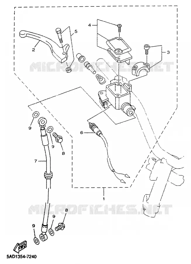 MAITRE CYLINDRE AVANT Yamaha SCOOTER 50 2000 NEOS  YN50R