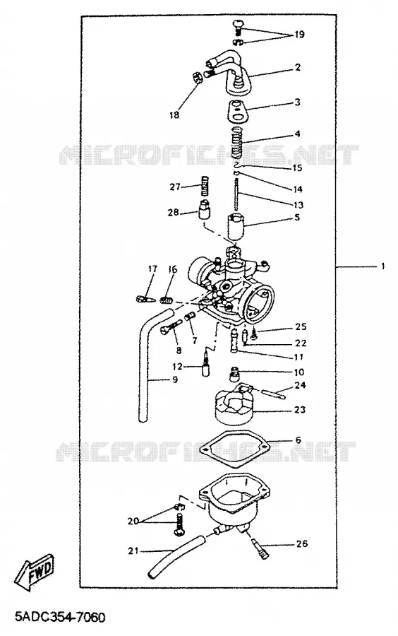 CARBURATEUR Yamaha SCOOTER 50 2000 NEOS  YN50R