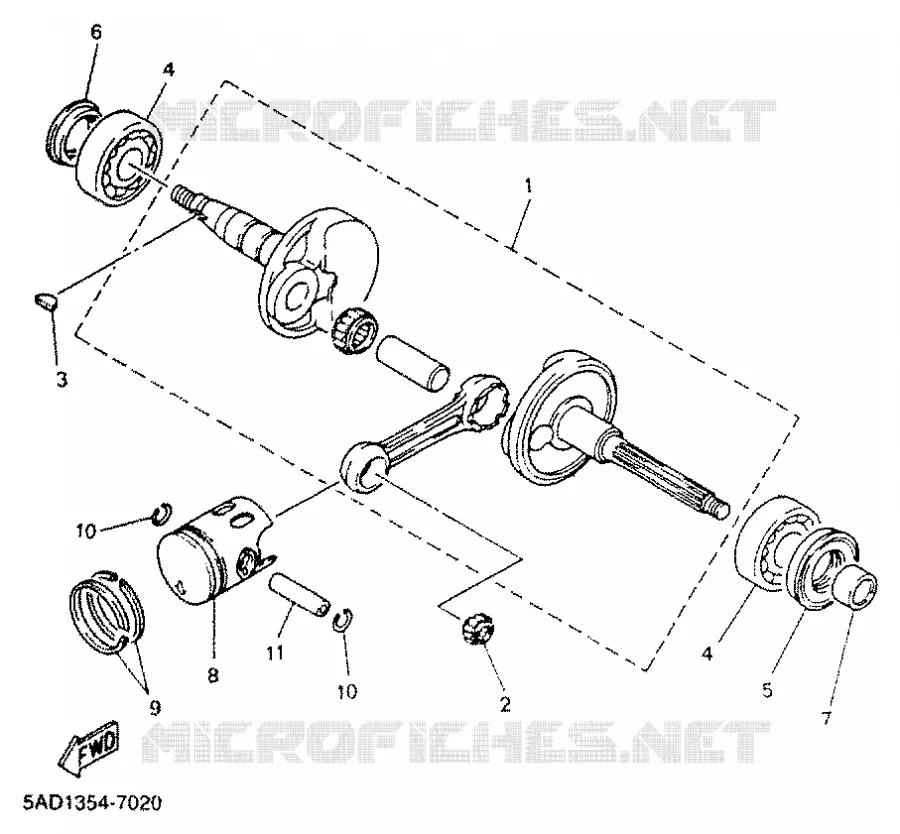 VILEBREQUIN / PISTON Yamaha SCOOTER 50 2000 NEOS  YN50R