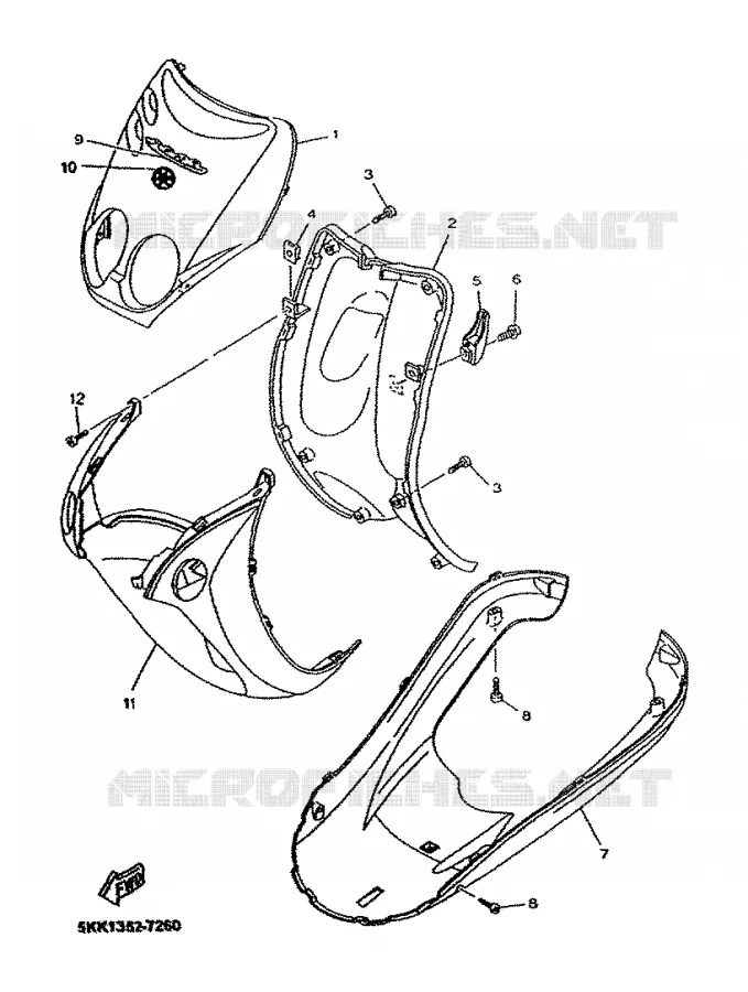 PROTEGE JAMBES Yamaha SCOOTER 50 2001 NEOS  YN50R NEO'S