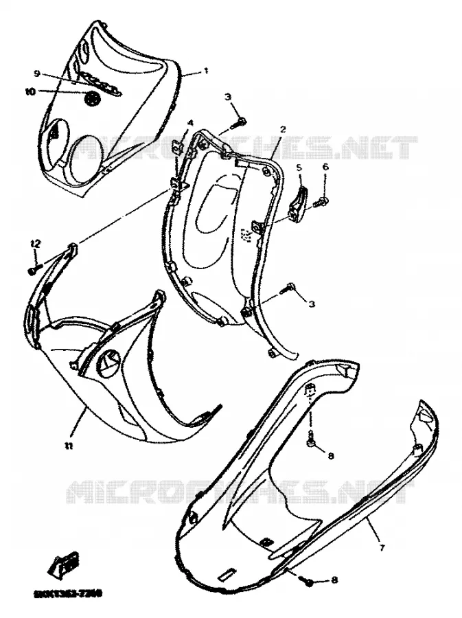 PROTEGE JAMBES Yamaha SCOOTER 50 2001 NEOS  YN50R NEO'S 50