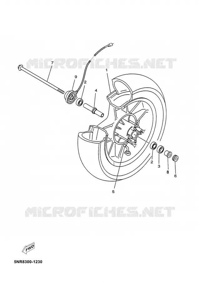 ROUE AVANT Yamaha SCOOTER 125 2002 MAJESTY  YP125D