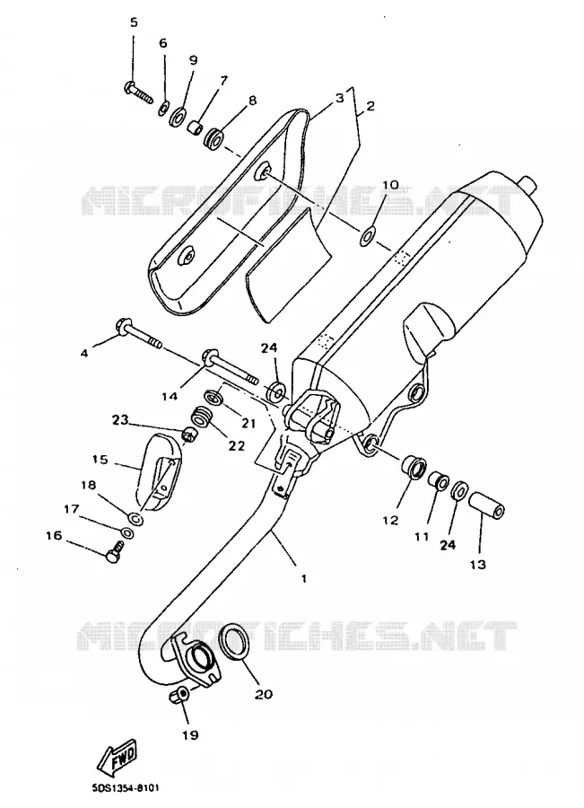 ECHAPPEMENT Yamaha SCOOTER 125 1998 MAJESTY  YP125R