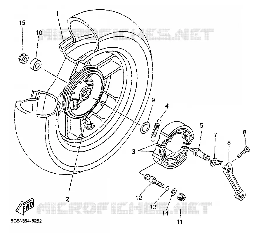ROUE ARRIERE Yamaha SCOOTER 125 2000 MAJESTY  YP125R