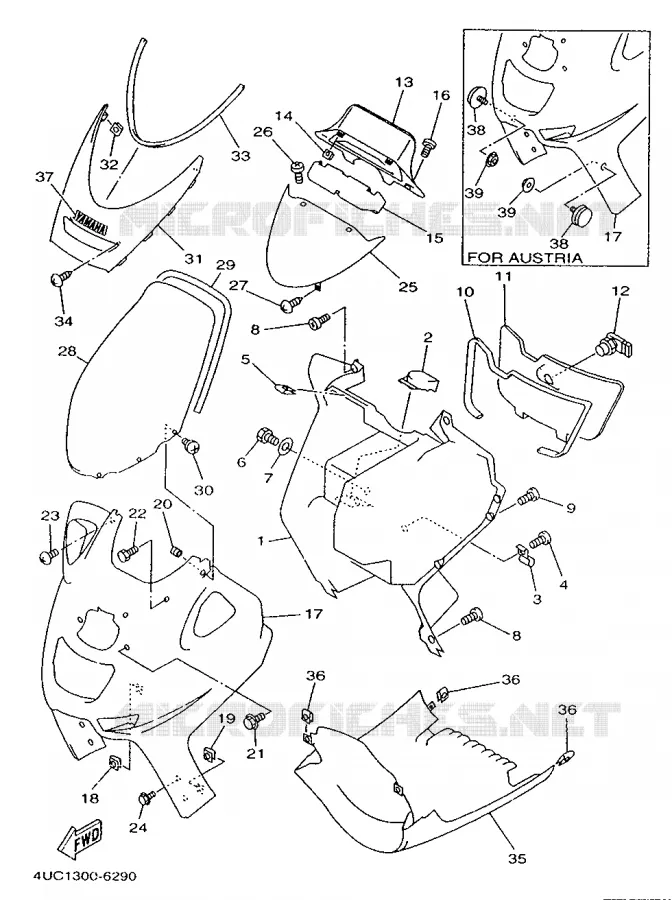 PROTEGE JAMBES Yamaha SCOOTER 250 1996 MAJESTY  YP250