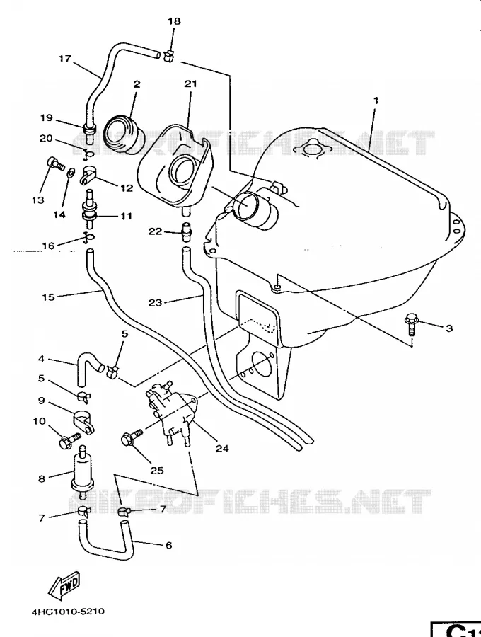 RESERVOIR A ESSENCE Yamaha SCOOTER 250 1997 MAJESTY  YP250