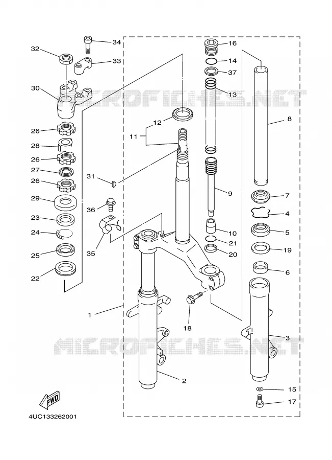 FOURCHE / DIRECTION Yamaha SCOOTER 250 1998 MAJESTY  YP250