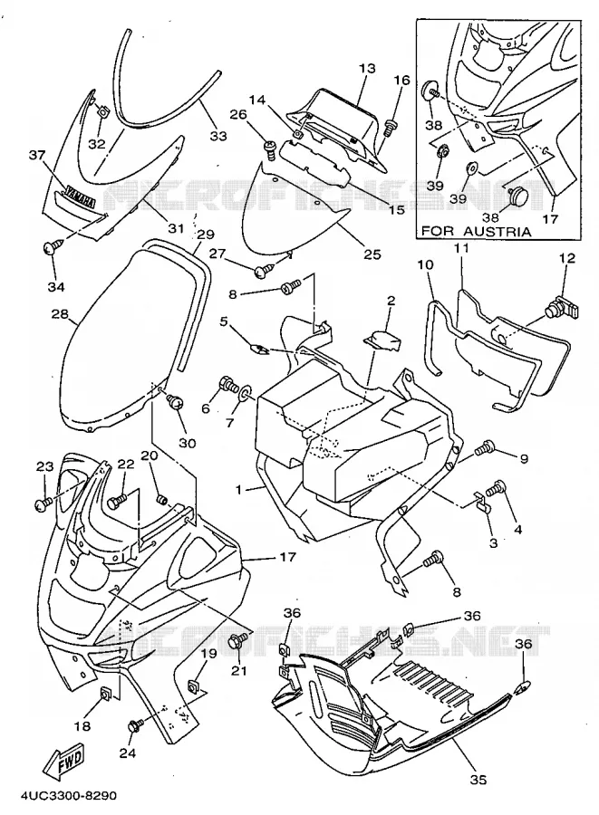 PROTEGE JAMBES Yamaha SCOOTER 250 1998 MAJESTY  YP250
