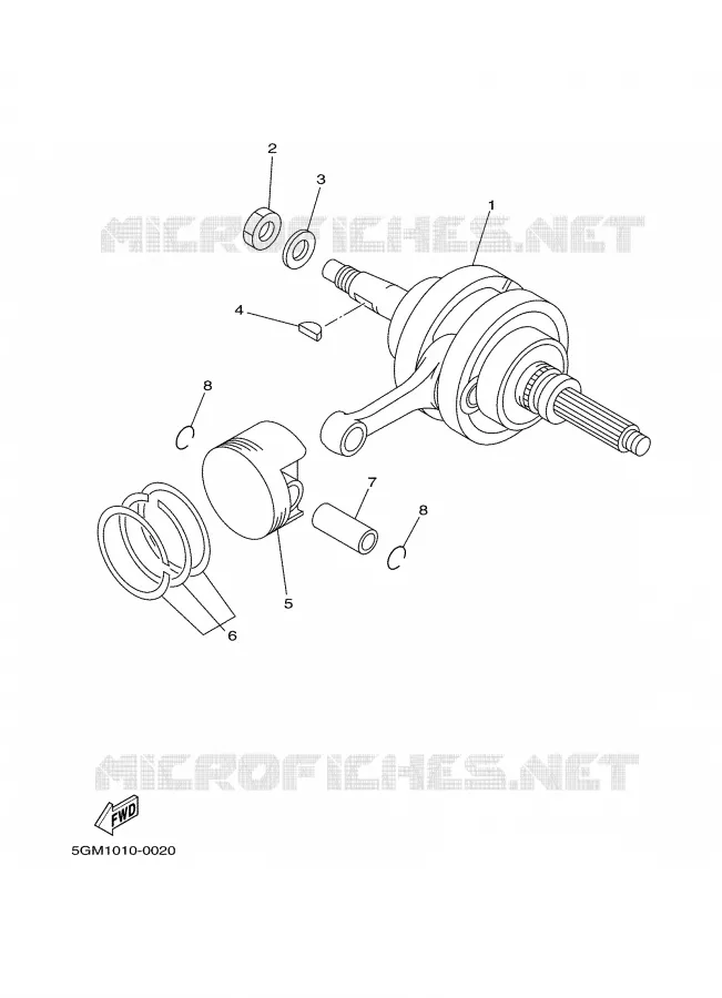 VILEBREQUIN / PISTON Yamaha SCOOTER 250 2000 MAJESTY  YP250