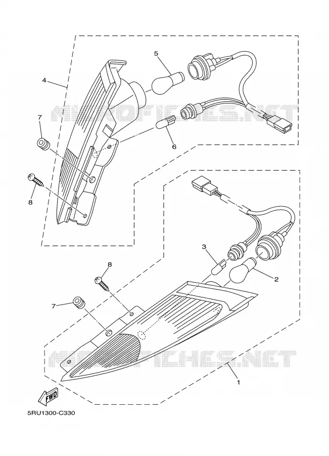 CLIGNOTANT Yamaha SCOOTER 400 2007 MAJESTY ABS  YP400A