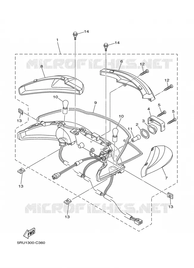 FEU ARRIERE Yamaha SCOOTER 400 2007 MAJESTY ABS  YP400A