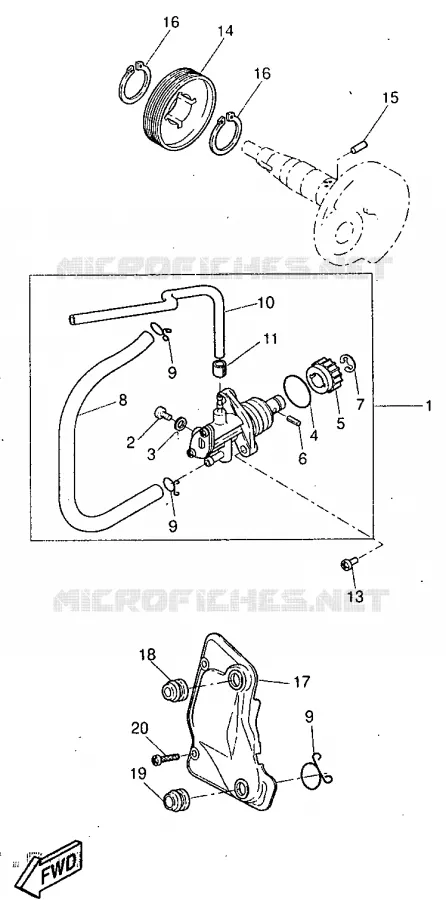 POMPE A HUILE Yamaha SCOOTER 50 1997 AEROX  YQ50