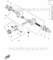 VILEBREQUIN / PISTON pour Yamaha YQ50 de 1998