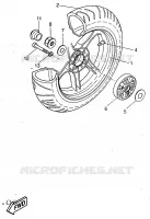 ROUE ARRIERE pour Yamaha YQ50 de 1998