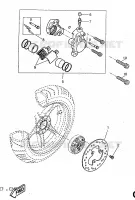 ETRIER DE FREIN ARRIERE pour Yamaha YQ50 de 1998