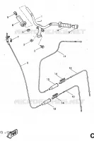 GUIDON ET CABLES pour Yamaha YQ50 de 1998