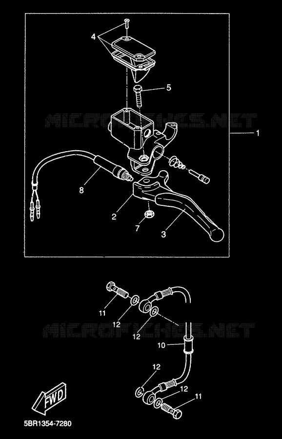 MAITRE CYLINDRE DE FREIN ARRIERE Yamaha SCOOTER 50 2000 AEROX  YQ50