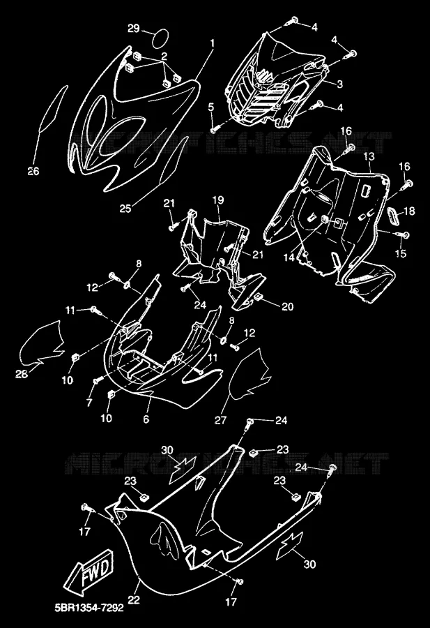 PROTEGE JAMBES Yamaha SCOOTER 50 2000 AEROX  YQ50