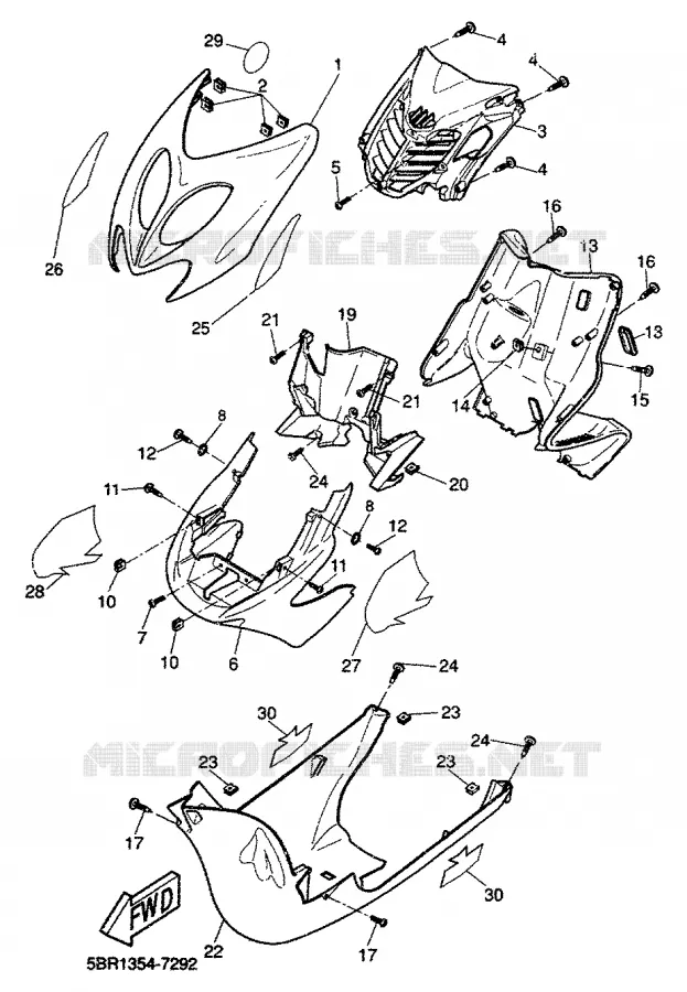 PROTEGE JAMBES Yamaha SCOOTER 50 2000 AEROX  YQ50