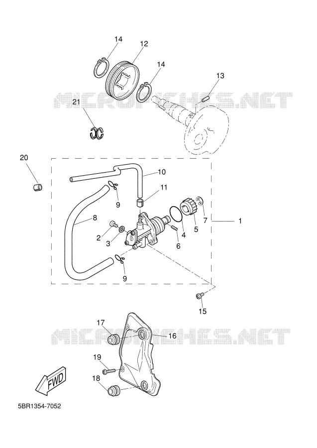 POMPE A HUILE Yamaha SCOOTER 50 2002 AEROX  YQ50