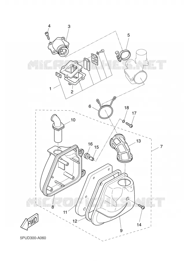 ECHAPPEMENT 2 Yamaha SCOOTER 50 2005 AEROX  YQ50L