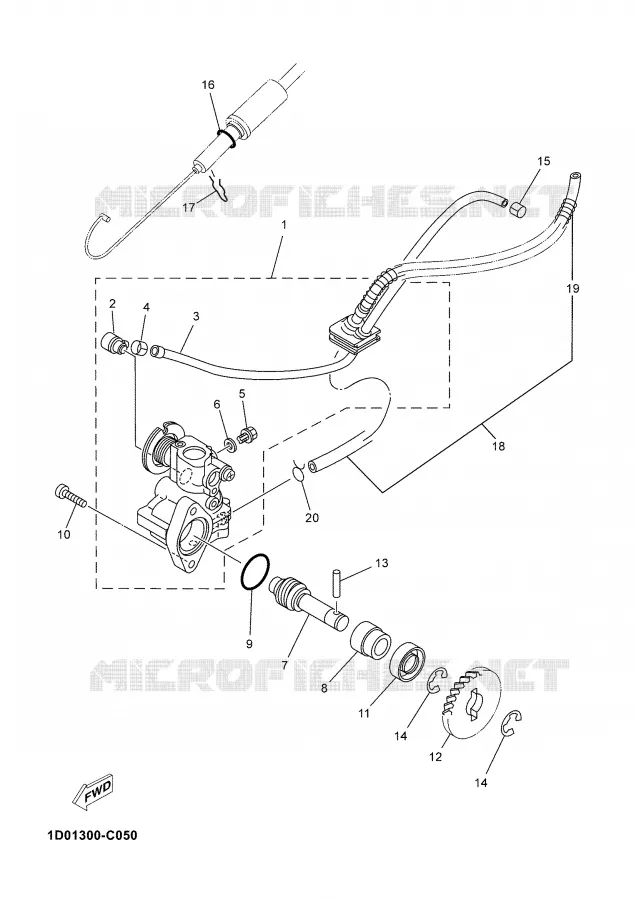 POMPE A HUILE Yamaha MOTO 125 2006 DTX  DT125X
