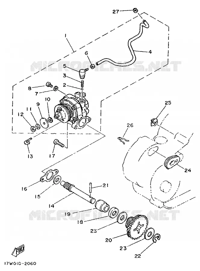 POMPE A HUILE Yamaha MOTO 50 1996 DTLC  DT50LC
