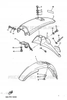 GARDE BOUE AVANT pour Yamaha DT50R de 1995