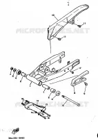 BRAS OSCILLANT / AMORTISSEUR pour Yamaha DT50R de 1995