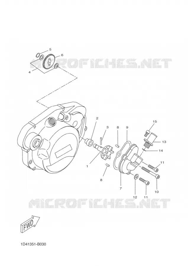 POMPE A EAU / DURITES Yamaha MOTO 50 2004 DTR  DT50R