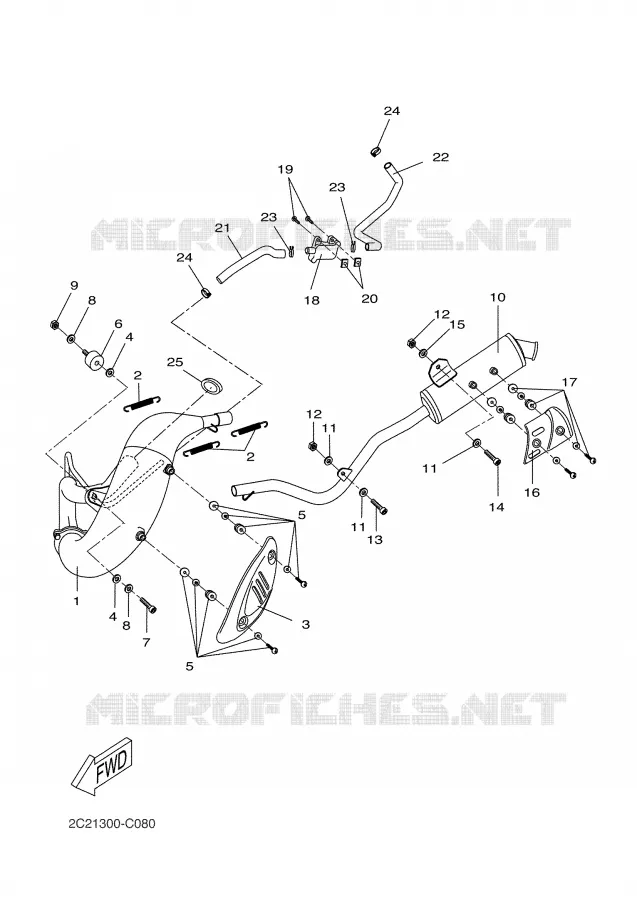 ECHAPPEMENT Yamaha MOTO 50 2004 DTR  DT50R