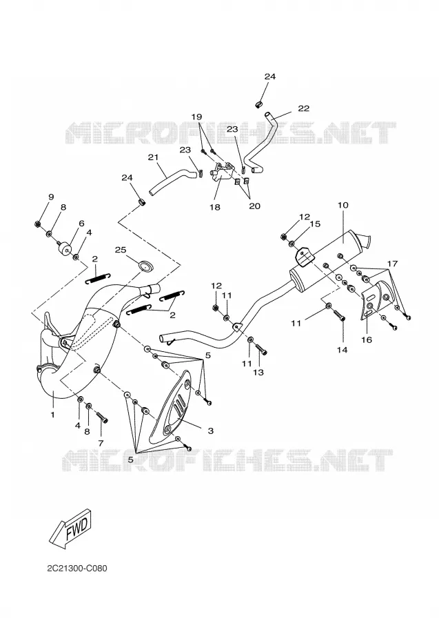 ECHAPPEMENT Yamaha MOTO 50 2004 DTR  DT50R