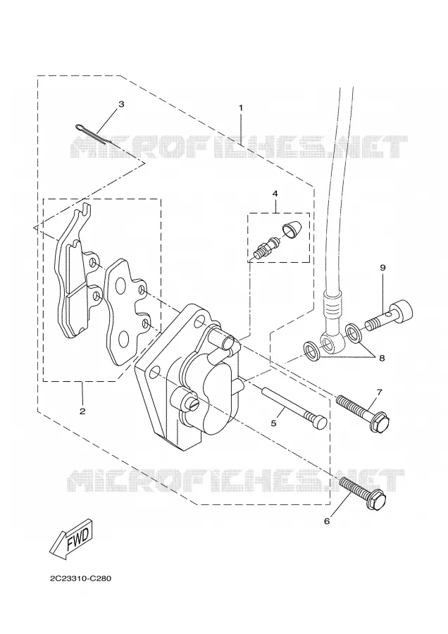 ETRIER DE FREIN AVANT 2 Yamaha MOTO 50 2005 DTR  DT50R